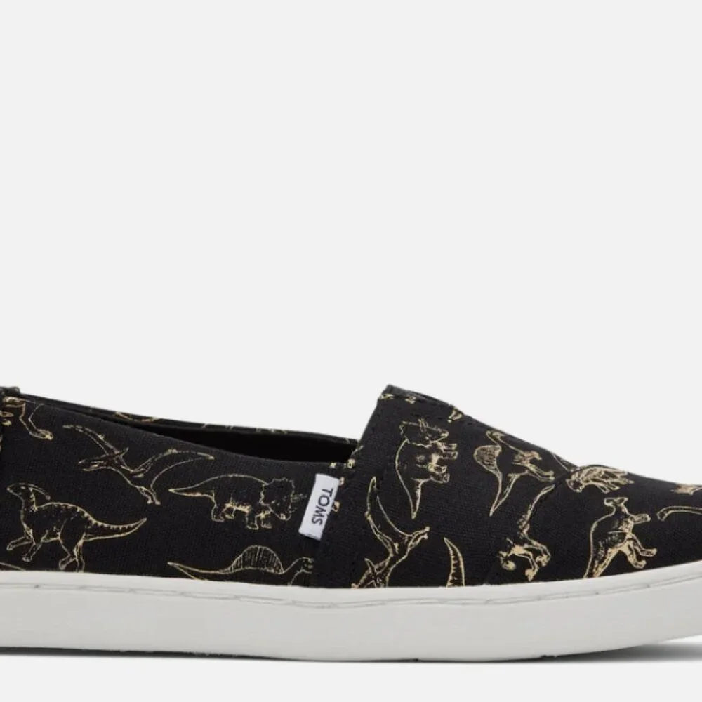TOMS Youth Alpargata Dino Kids Shoes - Size Youth 5.5